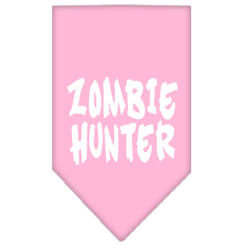 Zombie Hunter Screen Print Bandana Light Pink Large